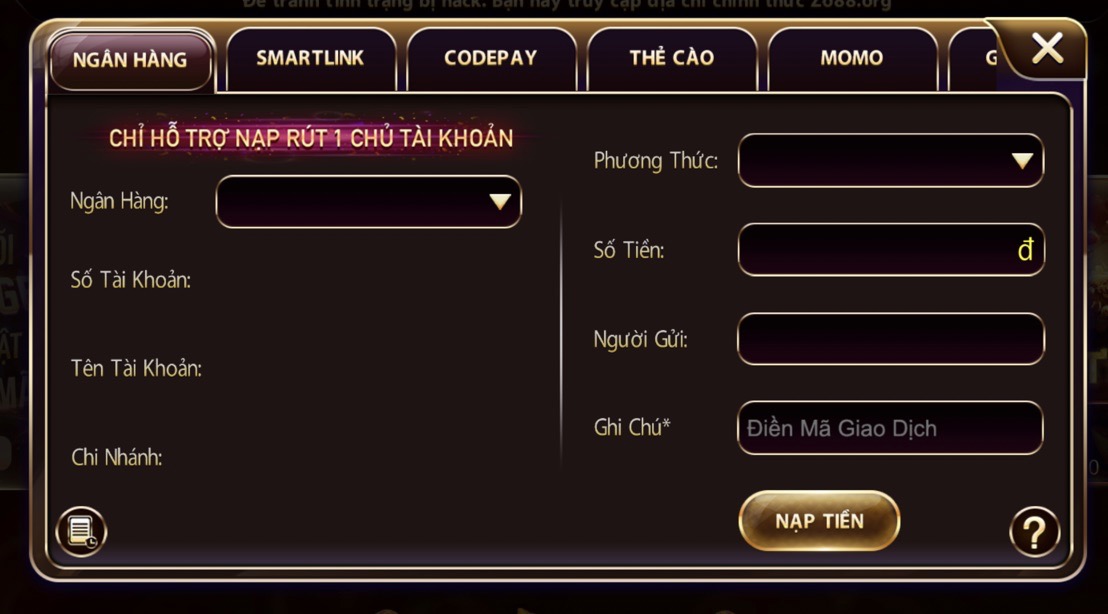 Nạp tiền vào tài khoản New88 của bạn để có cơ hội trúng thưởng 50000 RMB bằng thẻ cào - New88